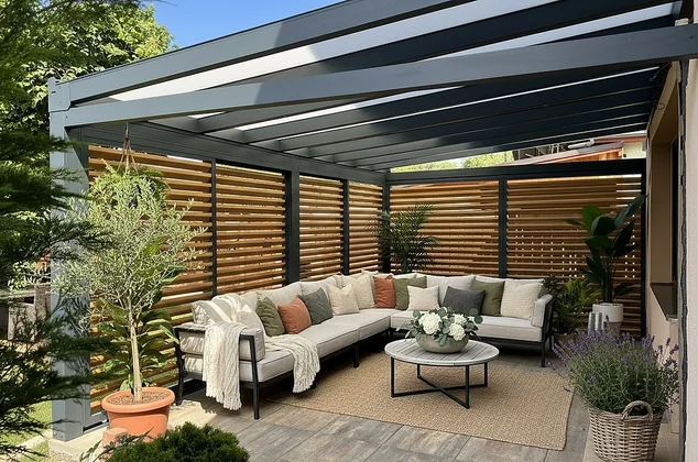 hliníková pergola na terase hliníková pergola na terase
