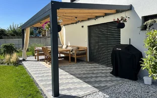 Hliníková pergola PTC PLUS v dekore dreva