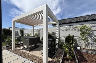 lamelová pergola s fixnými lamelami 2