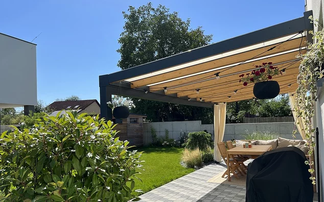 pergola kotvená k stene domu II. pergola kotvená k stene domu II.
