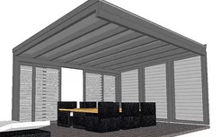 pergola na terasu - pergoly 3D návrh pergola na terasu - pergoly 3D návrh