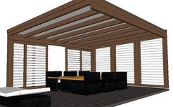 pergola na terasu - pergoly 3D návrh II pergola na terasu - pergoly 3D návrh II