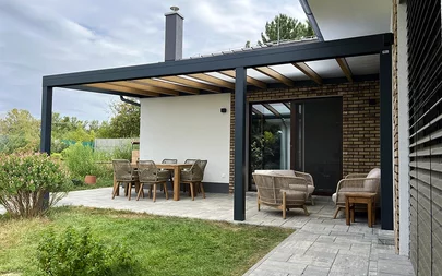 Pergola PTC s drevodekorom 6000 x 3000 mm