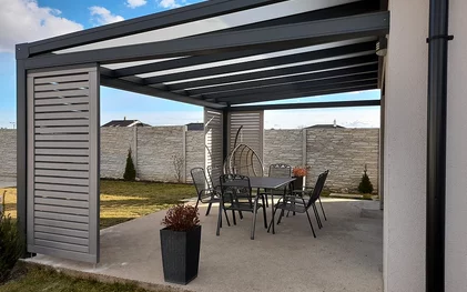 Prístrešok na terasu moderná hliníková pergola